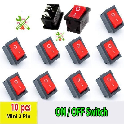 Picture of 10 Pc Electronics Mini 2 Pin SPST on/OFF Switch for Electronic Circuit PCB for Project or Experiment