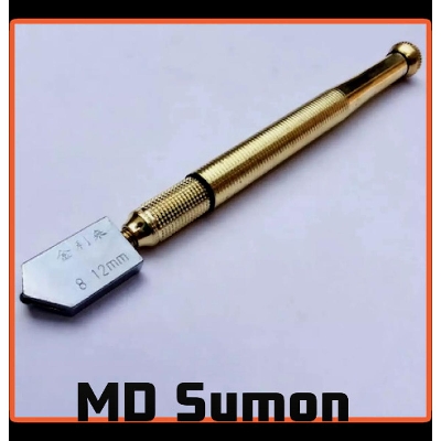 Picture of Glass Cutter Diamond Antislip Metal Handle Steel Blade Oil Feed Glass Cutter Cutting Tools