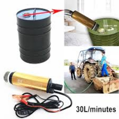 Picture of 12v DC Mini Submersible Pump 30L/M 51mm dia For Pumps Diesel Oil Water - Submersible Pump for Transfer Water Oil Fuel - Bottle Pump