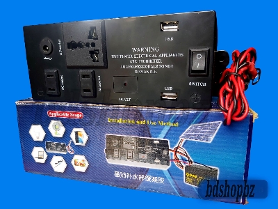 Picture of 12v/24v dc to ac Converter Gang Box 3 in 1 220v ac dc 12 dc 4 Built USB Ports. dc to ac Converter Inverter Solar