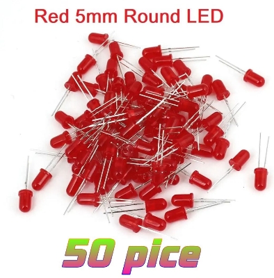 Picture of Red Color 5mm Round Led 50 Pice,