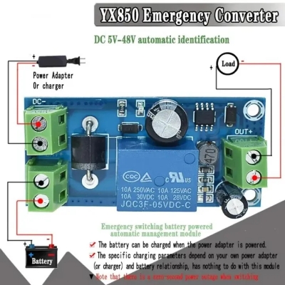 Picture of YX850 Power failure automatic standby Battery module 5V-48V universal converter JY-850 Circuit Module