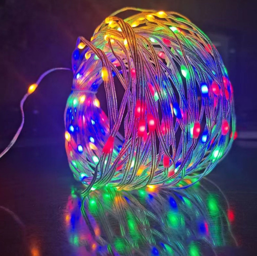 Picture of light string 5V fantasy color leather wire light Bluetooth APP voice control string light net celebrity atmosphere light point control
