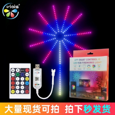 Picture of 2024 Christmas Light Smart Fairy Firework Bluetooth Light Strip Festoon Home Wall Bedroom Computer Room Decor Holiday Party Lamp