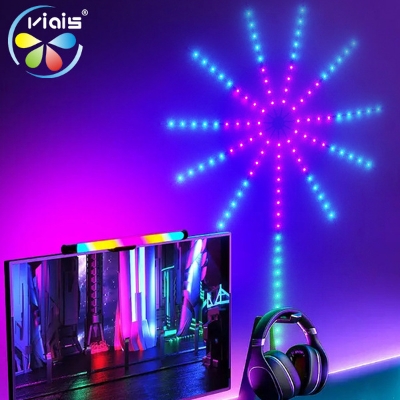 Picture of 2024 Christmas Light Smart Fairy Firework Bluetooth Light Strip Festoon Home Wall Bedroom Computer Room Decor Holiday Party Lamp