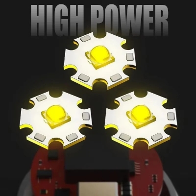 Picture of 3 LED Super Bright Flashlight Rechargeable For Long Range Portable Small Flashlight With Pen Clip And Tail Magnet Light Hot