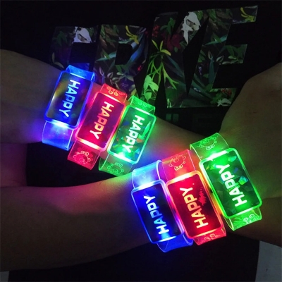 Picture of Led Glow Neon Light Up Bracelets Colorful Flash Bracelet Wristbands Glow In The Dark Party Supply Wedding Christmas Party Favor