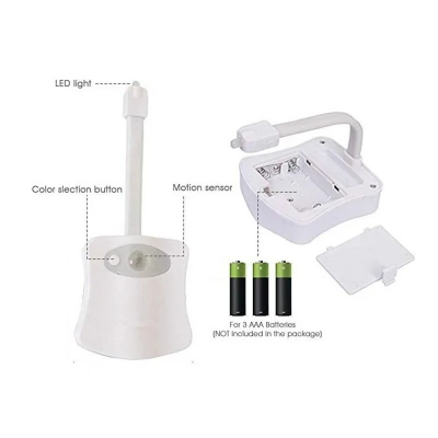 Picture of PIR Motion Sensor Toilet Seat Night Light 8Colors Waterproof Backlight for Toilet Bowl LED Luminaria Lamp WC Toilet Light