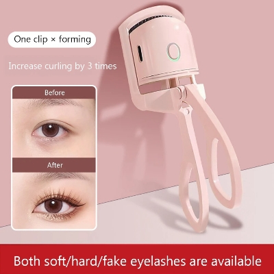 Picture of Eyelash Curler Portable Electric Heated Comb Eye Lash Long Lasting Eyelashes Curls Thermal Eyelash Curler Makeup Tools