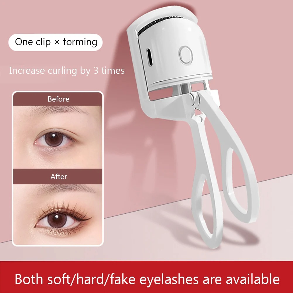 Picture of Eyelash Curler Portable Electric Heated Comb Eye Lash Long Lasting Eyelashes Curls Thermal Eyelash Curler Makeup Tools