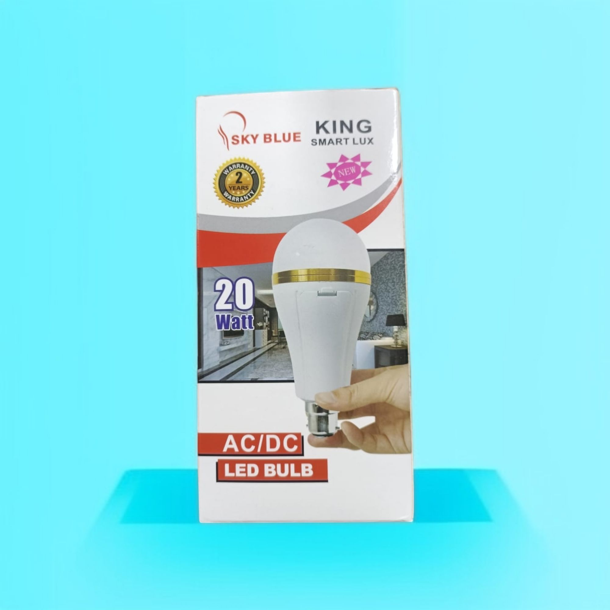 Picture of Rechargeable Light 20W Double Battery AC/DC Rechargeable LED Light Emergency Energy Saving LED Bulb Rechargeable Emergency Auto bulb 20 WATT