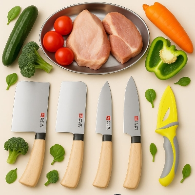 Picture of 5 in 1 combo sat steel knife cleaver