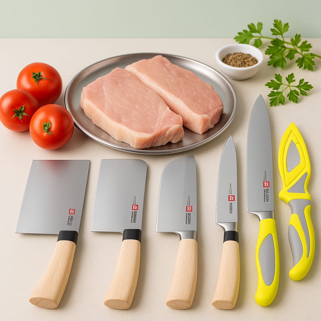 Picture of 5 in 1 combo sat steel knife cleaver