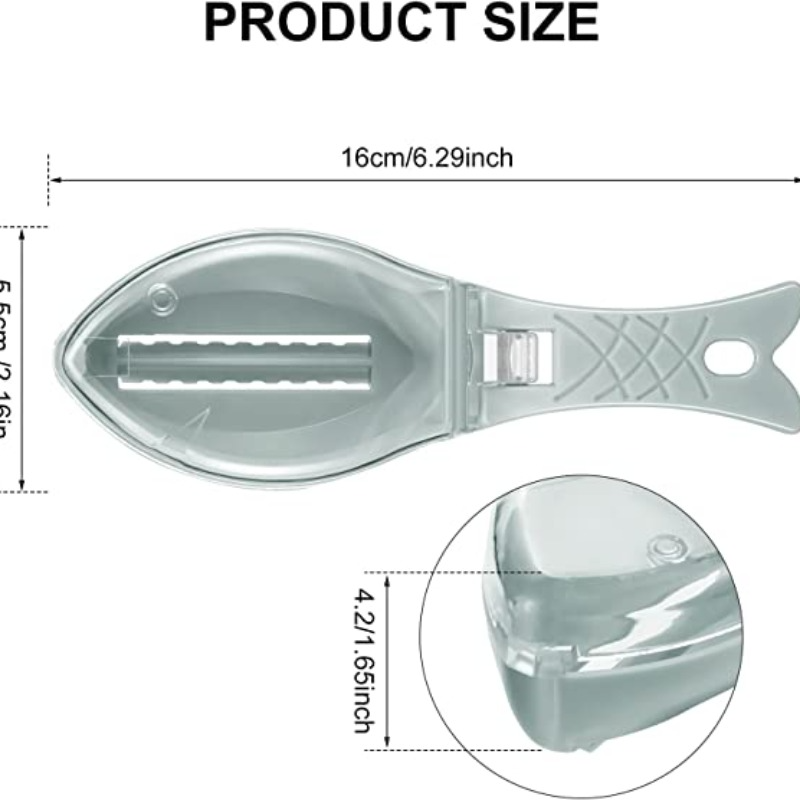 Picture of Portable Fish Skin Brush Scraping Fish Scale Brush Cleaning Knife Fast Remove Fish Peeling Scraper Fish Scaler Kitchen Supplies