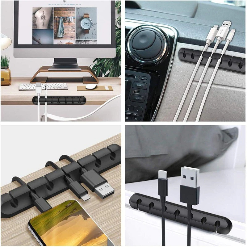 Picture of Cable Winder USB Cable Management Auto Interior Car Accessories Cable Organizer Desktop Organizer Cable Holder Cable Winder