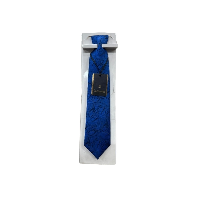 Blue Flower Design Embroidery Formal Neck Tie For Men Raazonline shop bangladeshothoba.com