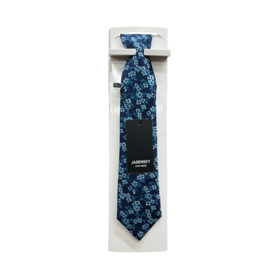 Navy Blue Flower Design Fashion Formal Tie For Men Raazonline shop bangladeshothoba.com