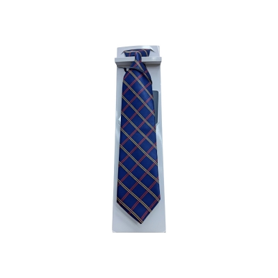 Navy Blue Check Formal Tie For Men Raazonline shop bangladeshothoba.com