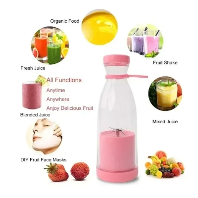 Picture of Portable Rechargeable Blender Bottle Fruit Smoothie Juicers Lemon Orange Juicing Cup Vegetable Mini Blender Kitchen Accessories