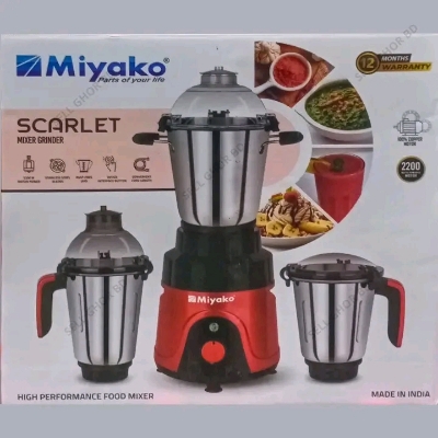 Picture of Miyako SCARLET 2200 Watt Mixer Grinder High Performance Food Mixer