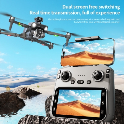Picture of G.P.S 2025 Drone 4K Wide Angle Dual Camera Foldable Helicopter WIFI FPV Altitude Hold RC Quadcopter with Brushless Motor DH