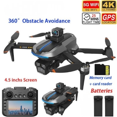Picture of G.P.S Drone Big Remote Display 4k Dual-Camera Quadcopter Foldable Smart Aerial Drone