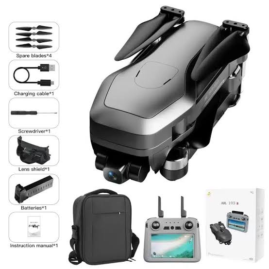 Picture of 193S 3-axis Gimbal 4K Camera Optical Flow Dual Camera 5G WIFI Transmission Stabilizer RC Quadcopter Drone 2 Batteries with RC Touch Display Remote