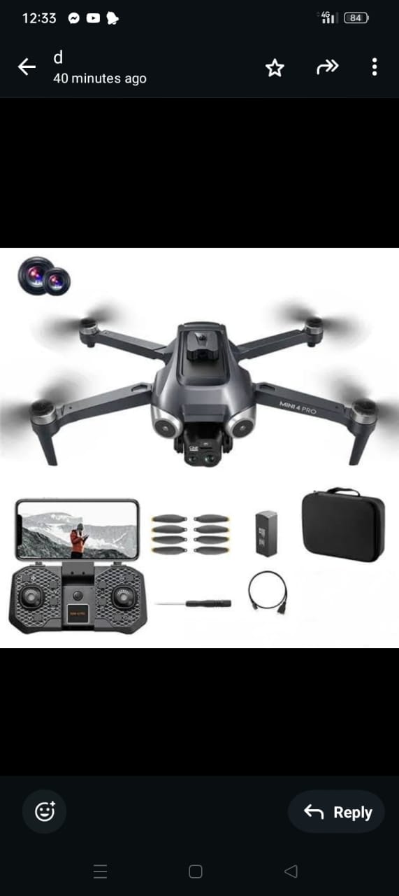 Picture of Display Remote Drone with 4K Dual Camera WiFi FPV One Button Obstacle Avoidance Smart Follow 360 Quadcopter RC Helicopter