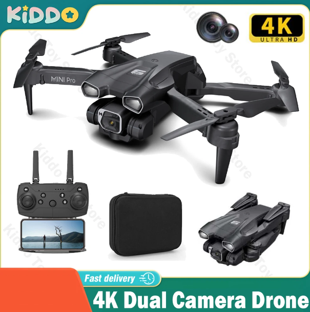 Picture of Aerial Drone, 4k Professional Hd Camera Drone Remote Control Aircraft With Wifi Fpv Live Video, Single Lens App Control