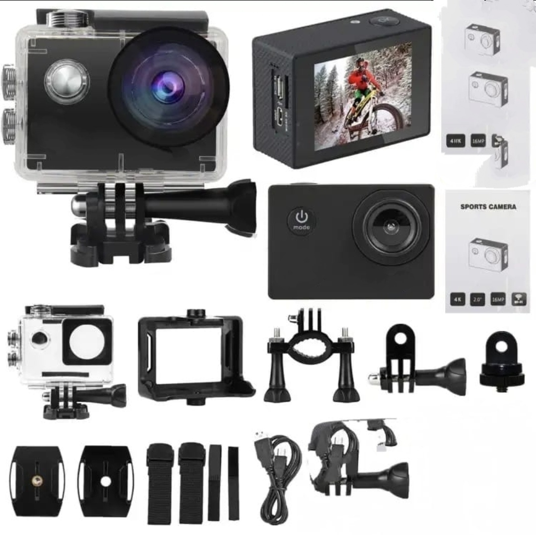Picture of Ultra HD Action Camera 12MP 2" LCD 30M Waterproof 170D Remote Control Helmet Bicycle Video Camera Outdoor Sport Cam
