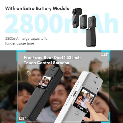 Picture of 4K SJCAM C300 30FPS Mini Action Camera 5G/2.4G WiFi Sports Camera Dual Touch Control Screen with an Extra 2800mAh Battery Module with 6 month Official Warranty