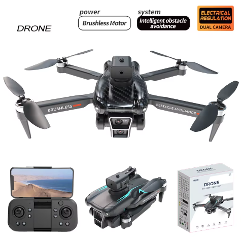 Picture of Drone with 4K HD Dual Camera Aerial Photography WIFI FPV Brushless Obstacle Avoidance RC Quadcopter with carbon Fiber Body DH