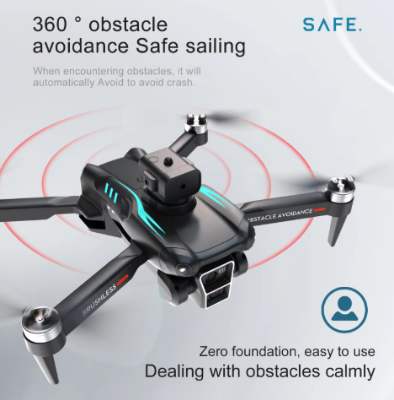 Picture of Drone with 4K HD Dual Camera Aerial Photography WIFI FPV Brushless Obstacle Avoidance RC Quadcopter with carbon Fiber Body DH