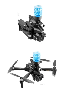 Picture of Drone Brushless Motor with Ultra Wide Camera Drone with Water Bombs - Professional Aerial Photography Aircraft 4K Three Camera Obstacle Avoidance Foldable Quadcopter dx