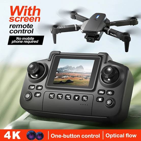 Picture of Display Remote New 3-Sided Optical Flow Obstacle Avoidance WIFI Remote Control Helicopter 4K HD Dual Camera Drone Apps Controlled