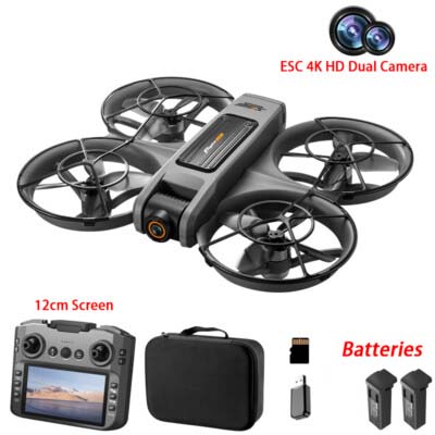 Picture of 4.5"inch Dsiplay Remote Drone with 90° Adjustable Electric Camera 8K HD WiFi Light Flow Pocket Drone Obstacle Avoidance RC Quadcopter sg