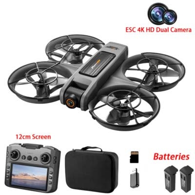 Picture of 4.5"inch Dsiplay Remote Drone with 90° Adjustable Electric Camera 8K HD WiFi Light Flow Pocket Drone Obstacle Avoidance RC Quadcopter sg