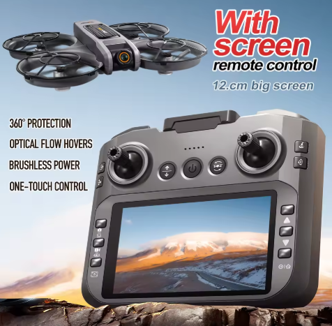 Picture of 4.5"inch Dsiplay Remote Drone with 90° Adjustable Electric Camera 8K HD WiFi Light Flow Pocket Drone Obstacle Avoidance RC Quadcopter sg