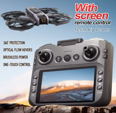 Picture of 4.5"inch Dsiplay Remote Drone with 90° Adjustable Electric Camera 8K HD WiFi Light Flow Pocket Drone Obstacle Avoidance RC Quadcopter sg