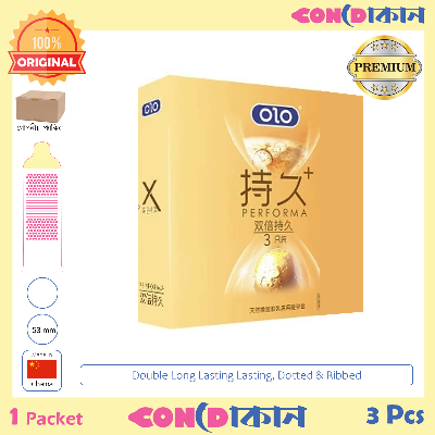 Picture of OLO Double Lasting Performa Condom1 Pack (3 Pcs)