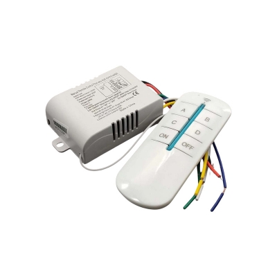 Picture of 2X 4 Way Light Lamp Digital Wireless Remote Control Switch ON/OFF 220V