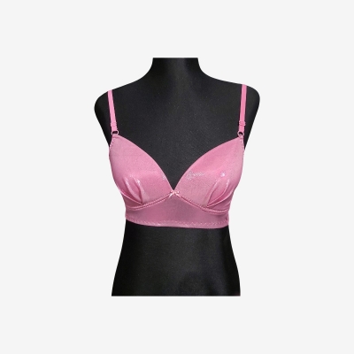 Picture of Soft bra light bra Summer Light and Small Chest Gathered Girl Comfort Simple Ping Color 1pice 32.34.36.38