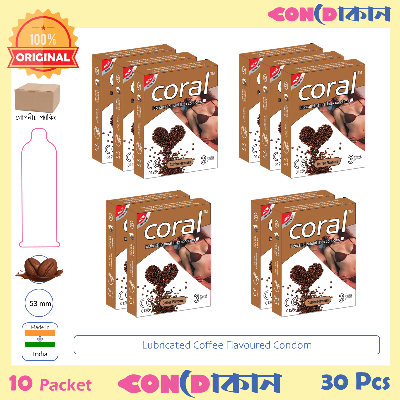 Picture of Coral Coffee Flavoured Condom 10 Pack (30 Pcs)