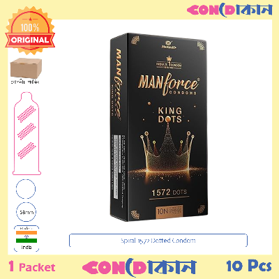 Picture of Manforce King Dots Spiral Dots Condom 1 Pack (10 Pcs)
