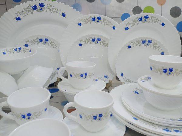 Picture of 126 Pcs Pyrex Opal Glassware White Oven Save Dinner Set - Dinner Set