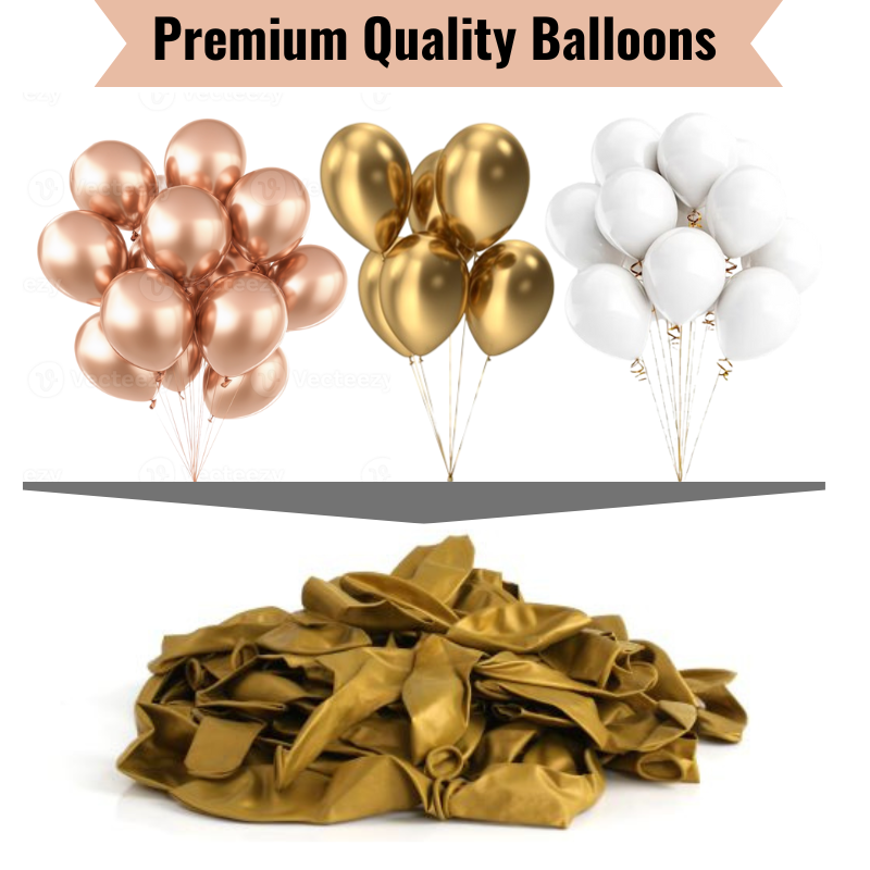 Bride To Be Party Decoration Set – Foil Banner, Garland Arch Kit, Metallic Balloons & Confetti Balloons (63 Pieces)