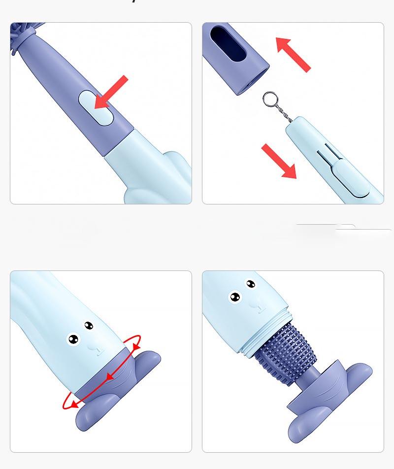 Picture of 3 in 1 Multifunctional Cup Cleaning Brush Travel Water Bottle Brush Cleaner Set Nylon Straw Cleaner Silicone Baby Bottle Brush