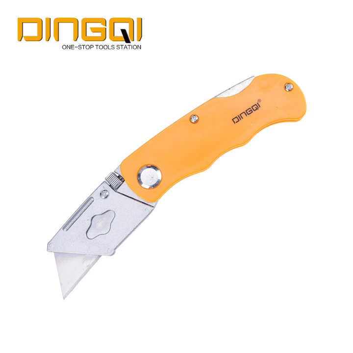Picture of Dingqi 5 Pcs Professional Plastic Handle Yellow Small Sharp Foldable Utility NT Cutter-63104