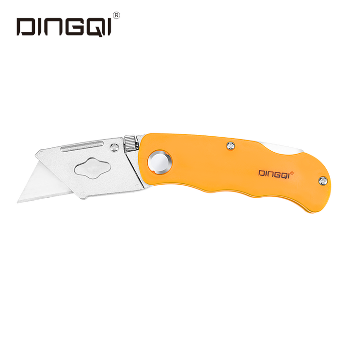 Picture of Dingqi 5 Pcs Professional Plastic Handle Yellow Small Sharp Foldable Utility NT Cutter-63104