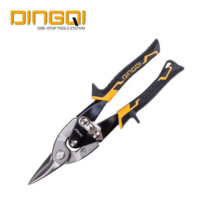 Picture of DingQi 10" Aviation Tin Snip Scissors for Cutting Steel CR-V Material Straight Cutter-65005